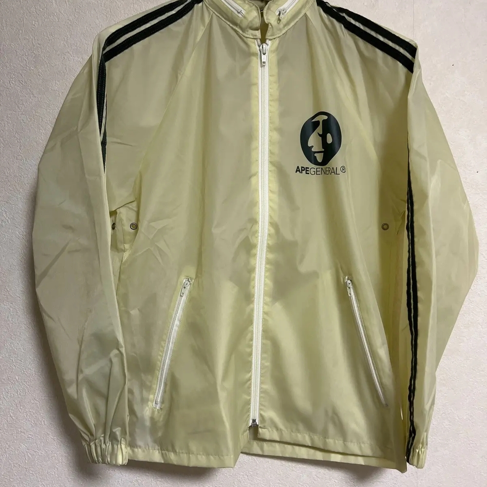 Bape Cream Windbreaker with Black Accents